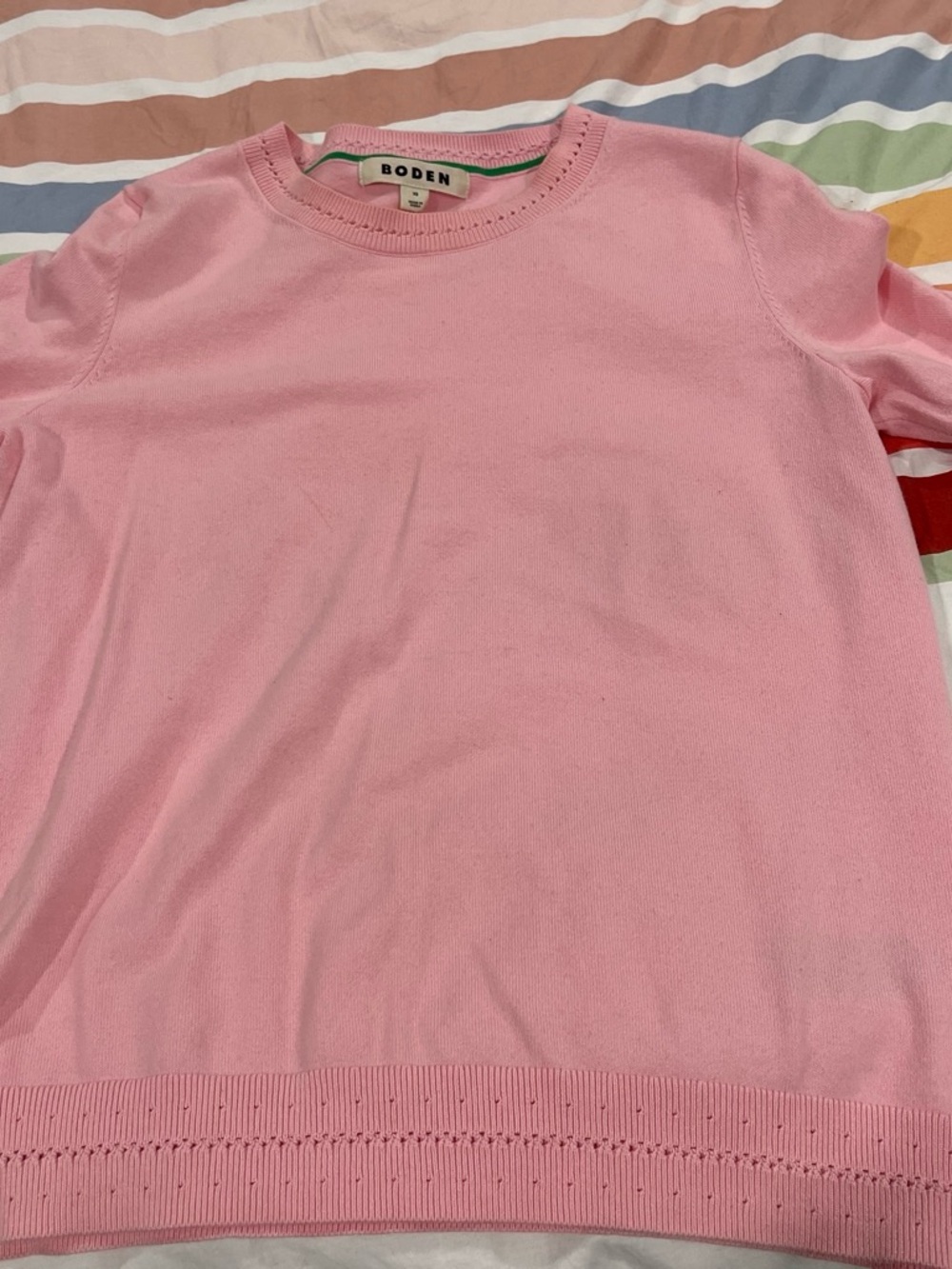 Boden Pink Crewneck Sweater Top